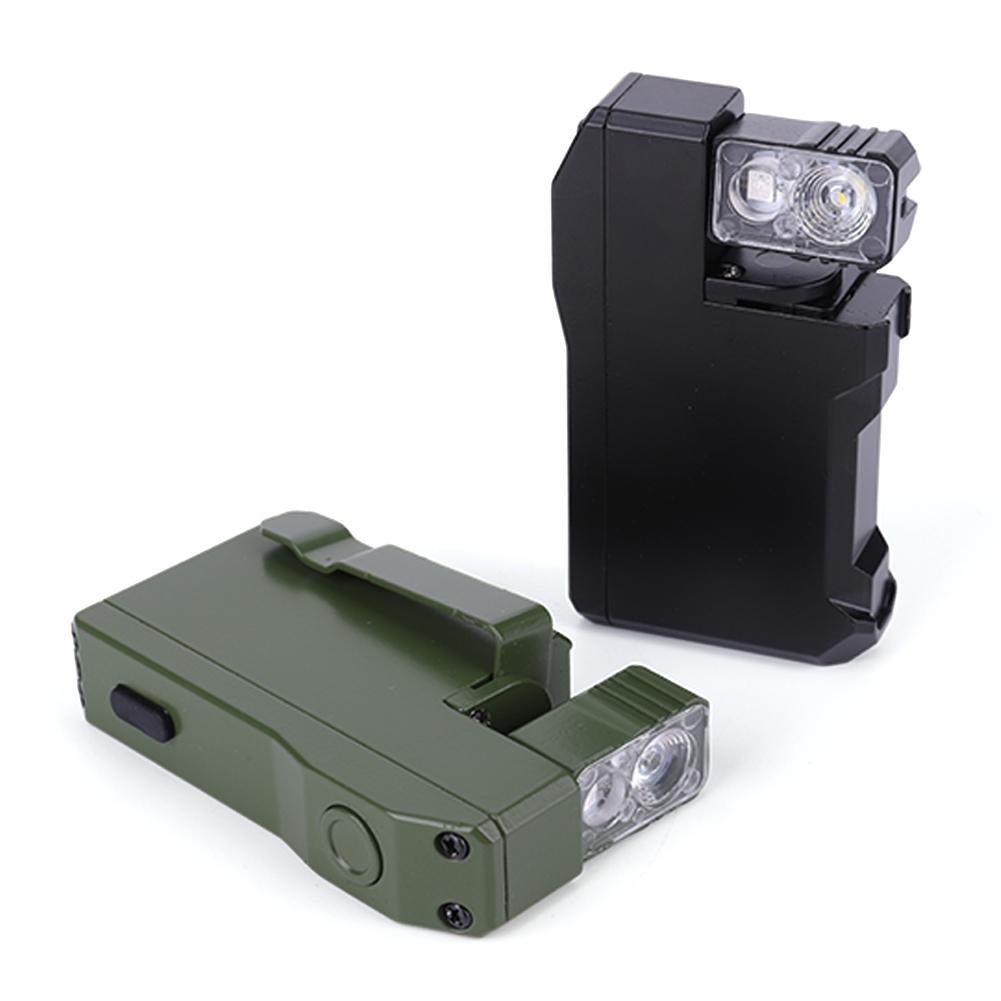 EDC Pocket Flashlight Compact Torch Rechargeable Portable Flat Flashlight Dual Light Source LED Flashlight for Outdoor Emergency