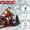 Winter Snow Christmas Village Building Santa Village Houses Dcoration Figurines Light-Up Home Holiday Tabletop Ornament Gifts