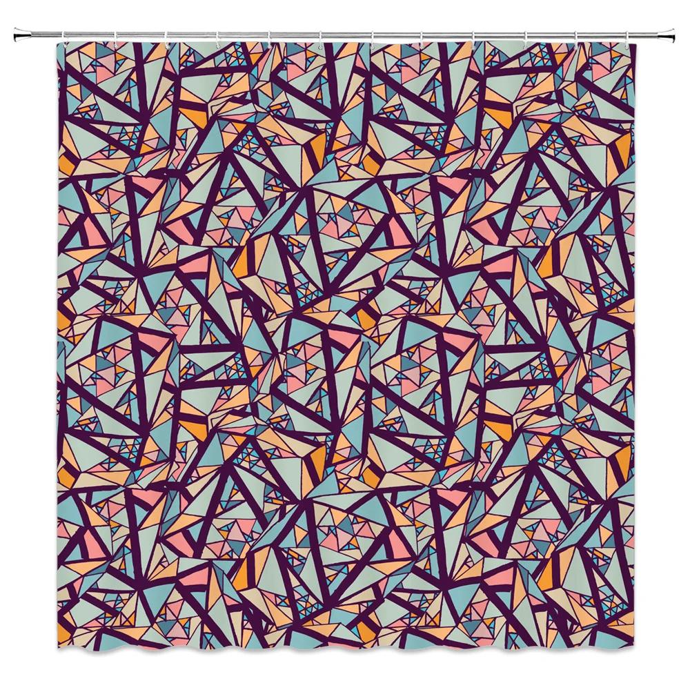 Indian Mandala Shower Curtain Flower Printed Geometric Bohemian Bathroom Curtains Shower Wall Hanging Geometric Shower Curtains