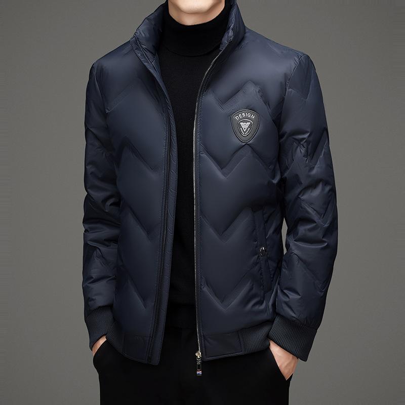 

Зимняя новая мужская короткая куртка с воротником-стойкой, легкая, повседневная куртка-пуховик 4XL