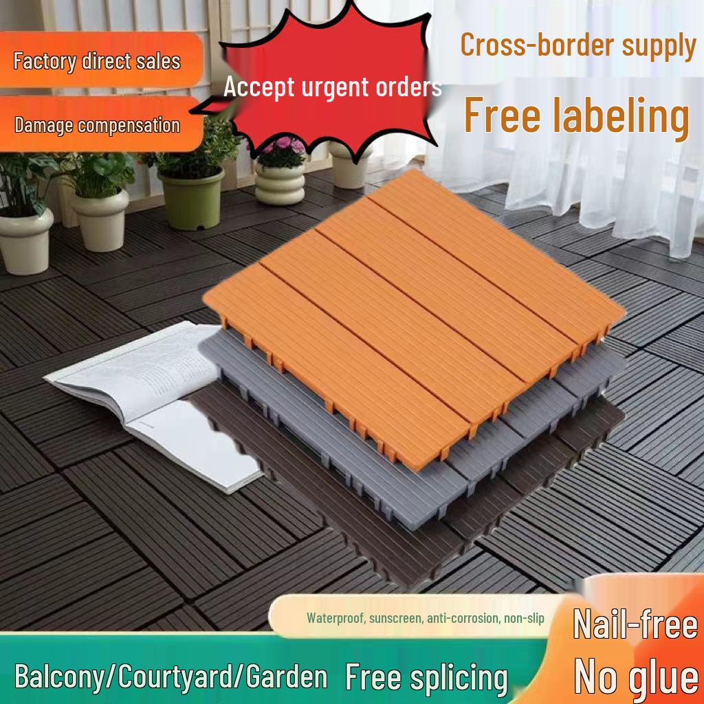 Outdoor Self-Assemble Wood-Plastic Flooring for Balcony, Terrace, and Garden Renovation