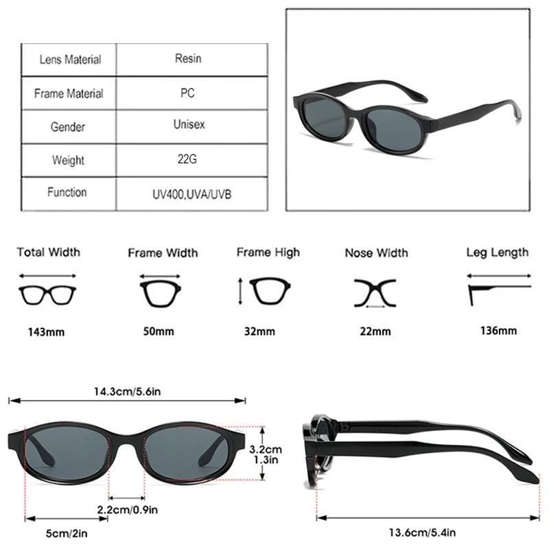  Oval Sunglasses Women Punk Double Color Shades UV400 Retro Men Trending Sun Glasses Clear Lens Frame