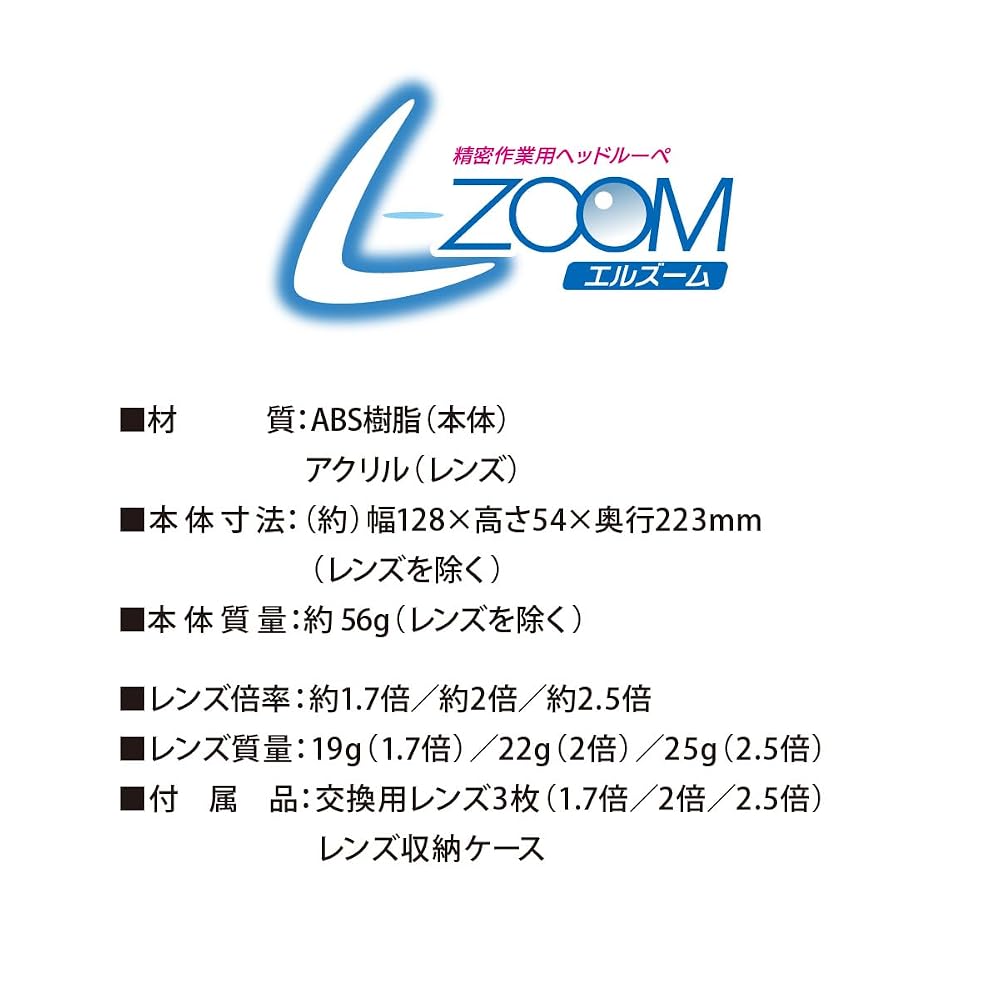 OHM Precision Head Loupe Elzoom for Model Kits RP-HDL1 08-0784