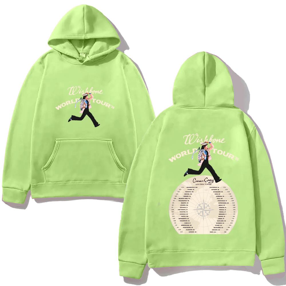 WISHBONE WORLD TOUR 2026 Conan Gray Hoodie Casual High Quality Print Harajuku Sweatshirt with Hooded Fleece Comfortable Hoody