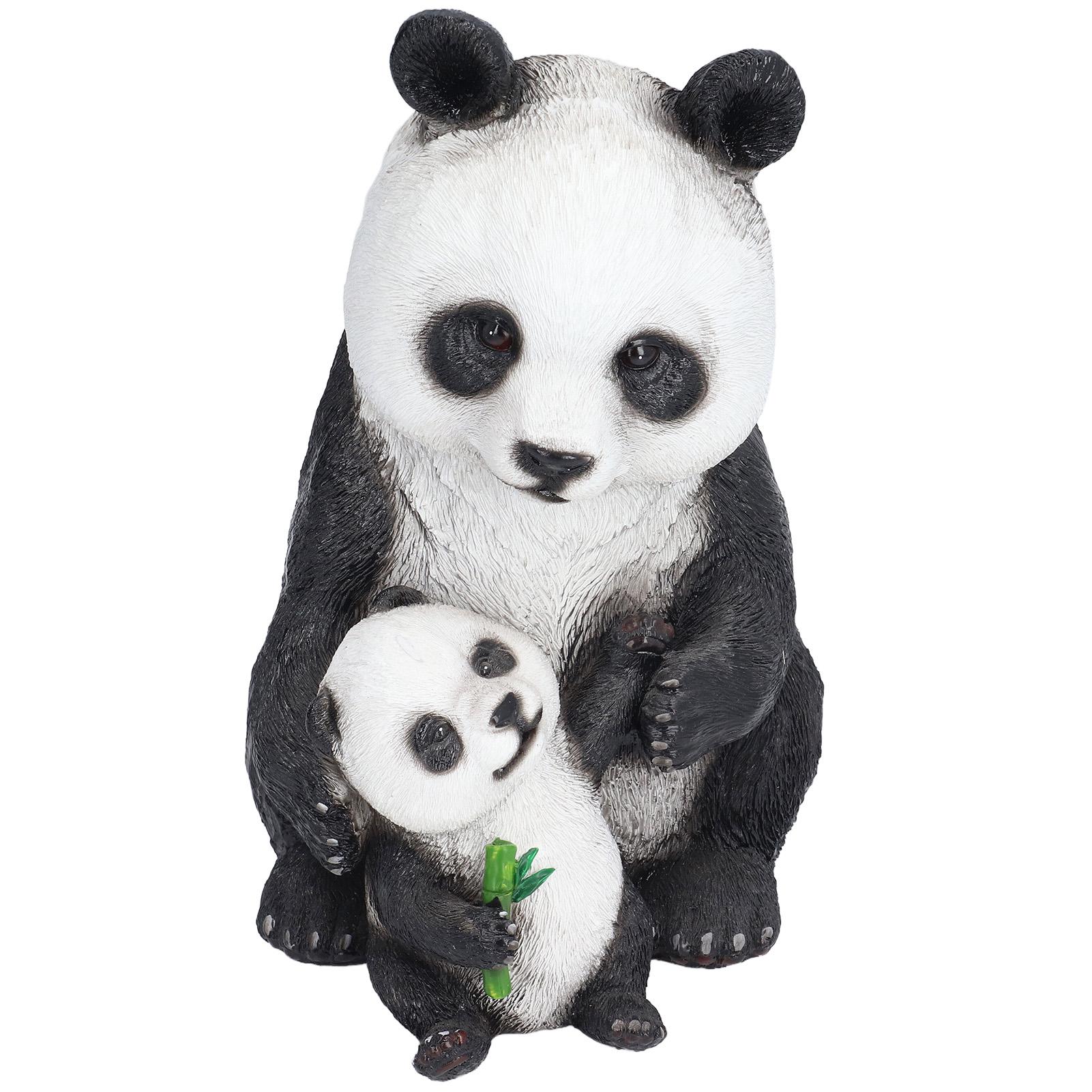 

Simulation Panda Ornaments Synthetic Resin Bear Ornaments for Garden Lawn Desk Decoration