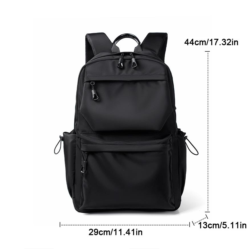 Men's Fashionable Large Capacity Simple Casual Business Backpack, Durable Oxford Neutral Style Lightweight Travel Backpack