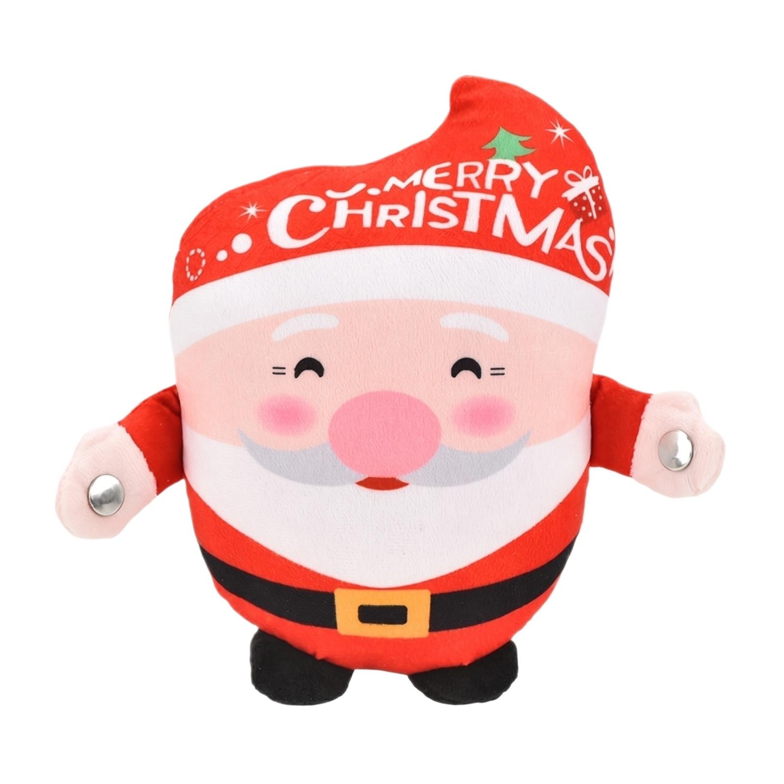 

Interactive Santa Claus Plush Toy with Rhythm Sensor Soft Stuffed Doll for Kids Christmas Holiday Decoration and Gift One Size