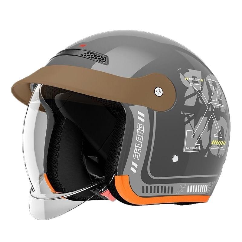 Electric Car Helmet Men's and Women's Half Helmets, Battery Car Winter Warm and Cold Four-season Universal Half Helmet Helmet