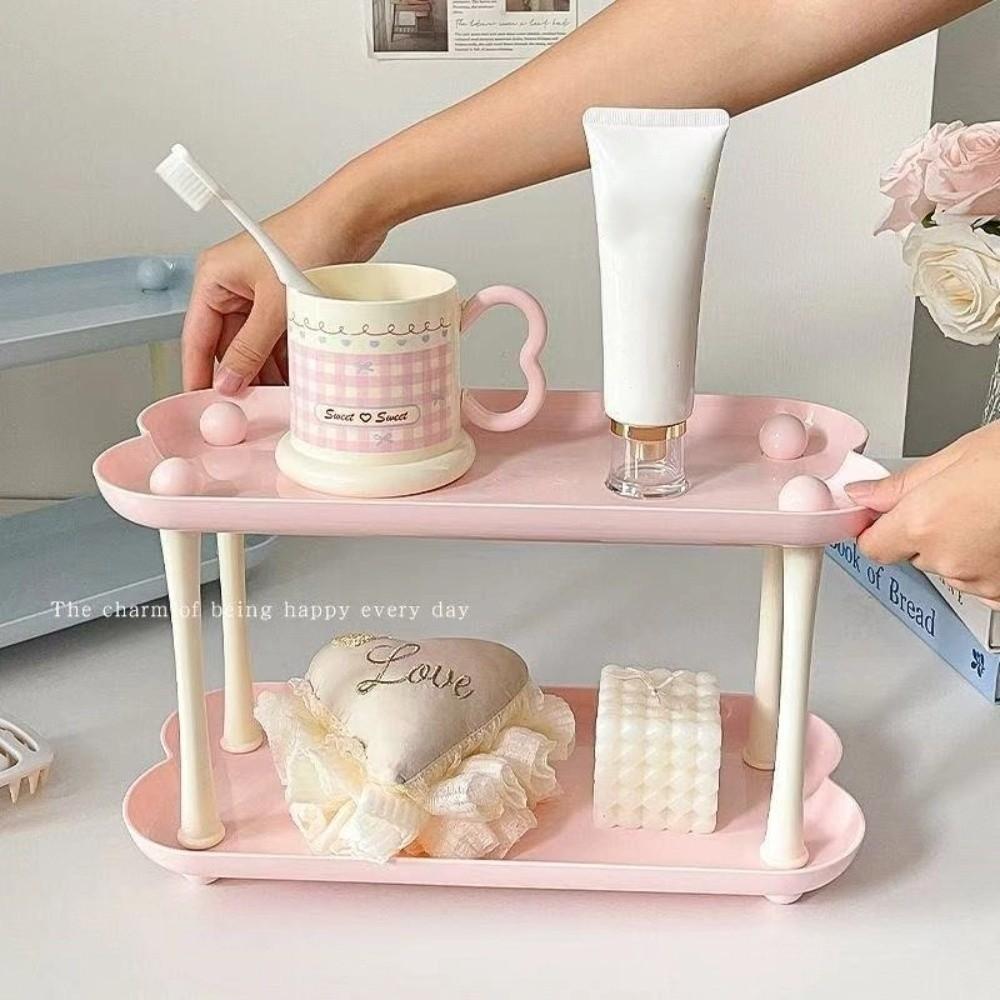 Detachable Water Cup Storage Rack 2-layer Cosmetics Storage Rack  Desktop Organizer