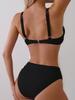 Sexy Bikiny Set Dámské Plavky 2025 Plavky Žena Dvoudílné Plavky Jednobarevné Plavky Plážové Plavky Dovolená Monokiny