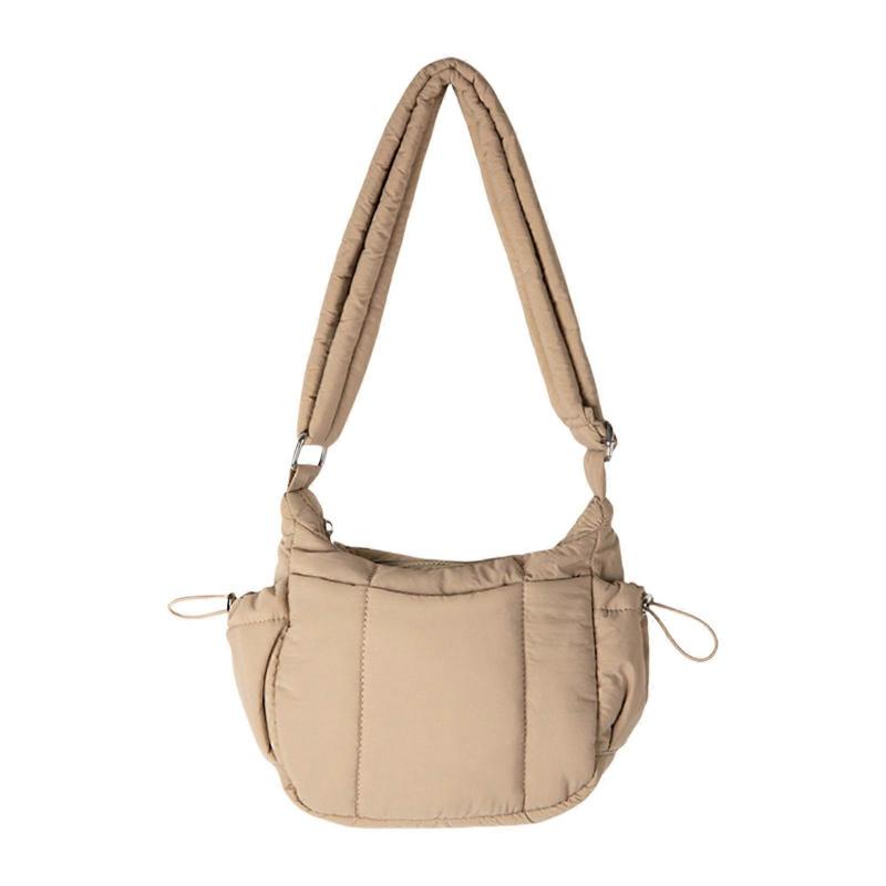Stylish And Functional Soft Padded Crossbody Bag Spacious Shoulder Bags Casual Satchel Purse For Men And Women Khaki