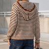 Women's Casual V-Neck Loose Fit Long Sleeve Knit Cardigan with Large Pockets