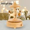 Handgefertigtes Karussell aus Holz mit Spieluhr: Kreatives Ornament als Geschenk zum Kindergeburtstag oder zu Weihnachten