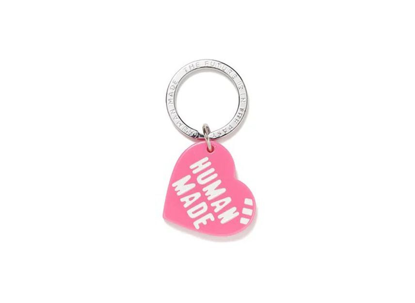 HUMAN MADE Heart Keyring Pink One-Size