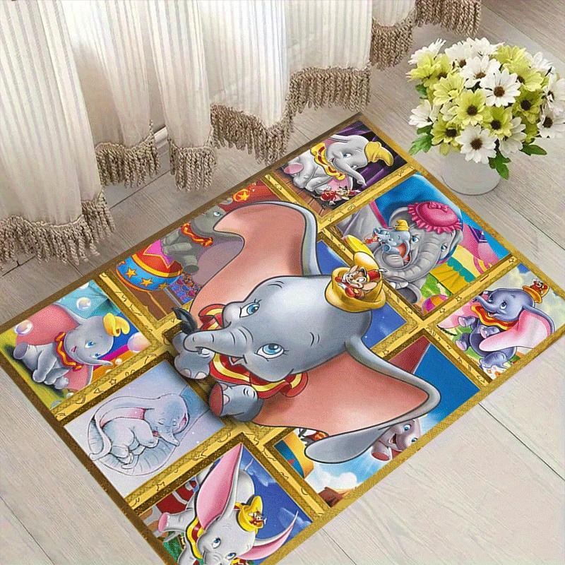 

1pc Happy Dumbo Rug Anti Slip, Non Shedding, Stain Defying, Ideal for Living, Bedroom & Laundry Handcrafted Home Decor 60cm by 90cm