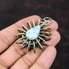 Larimar Pendant Handmade Jewelry 925 Sterling Silver Pendant 18K Gold Plated Pendant Gemstone Cage Jewelry Gift For Friend Beautiful Jewelry