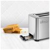 Ufesa Duo Delux, Grille-Pain Acier Inox, Écran Digital LCD, 850W, 2 Fentes Extra Large, 7 Niveaux de Grillage, Décongeler, Réchauffe
