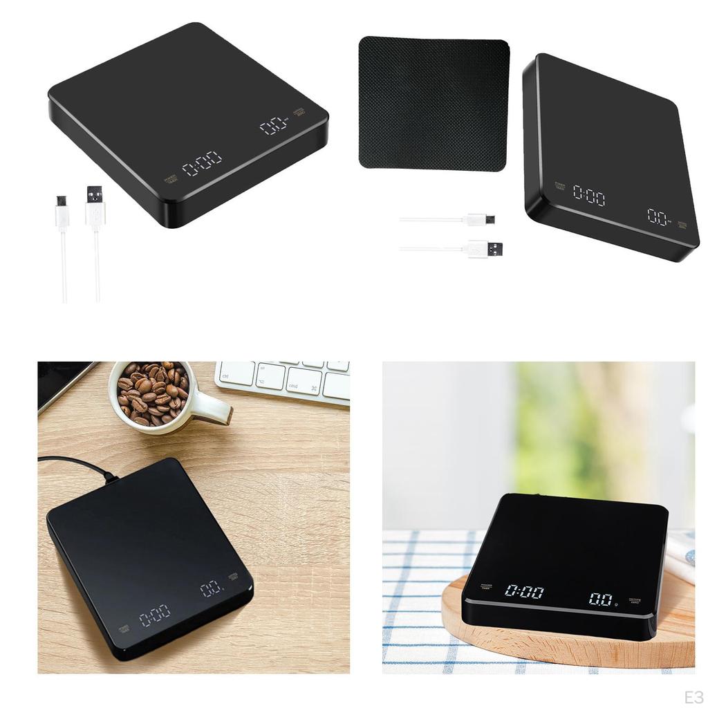 Coffee Scale with Timer, Kitchen Scale, Precision LED Display Small Food Weighing