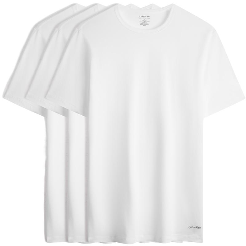 

Calvin Klein Minimalist Printed Cotton Crew Neck Short Sleeve T-Shirt 3-Pack Men Tops Moonlight-White 1014560 L