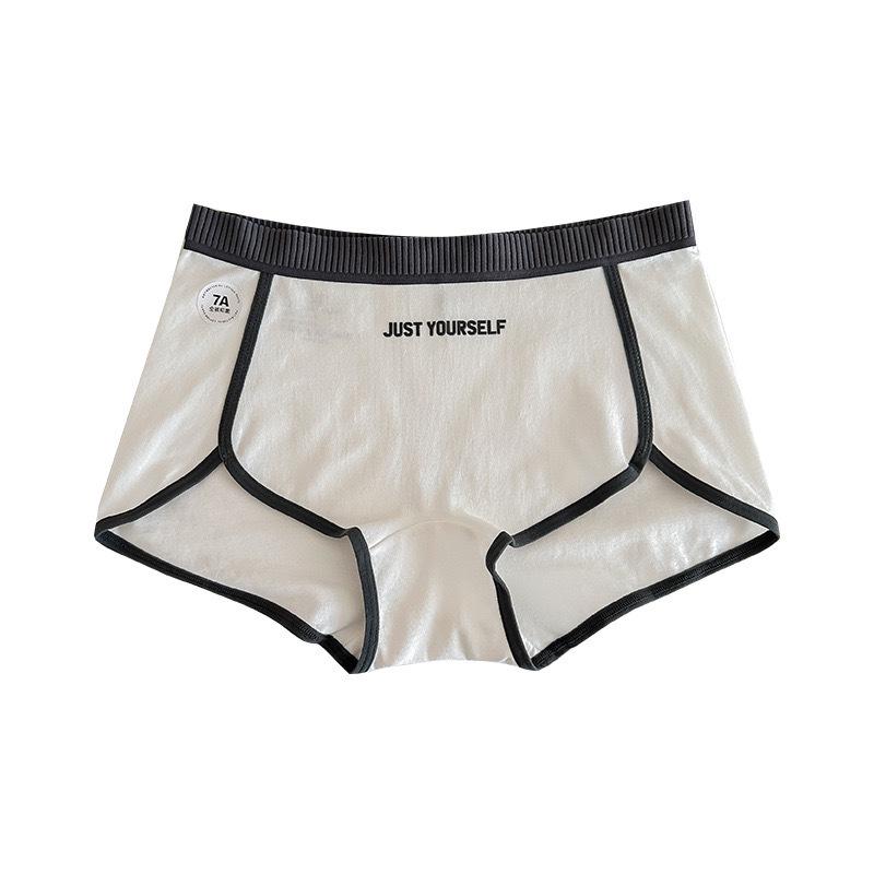 Women's Plus Size 200 Jin Antibacterial Cotton Safety Boxer Briefs - Breathable Mid-Waist Cold Color