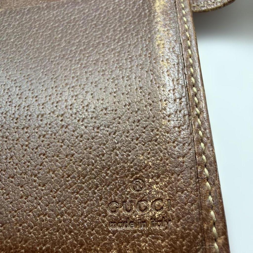 Used GUCCI Long Wallet GG Canvas Brown