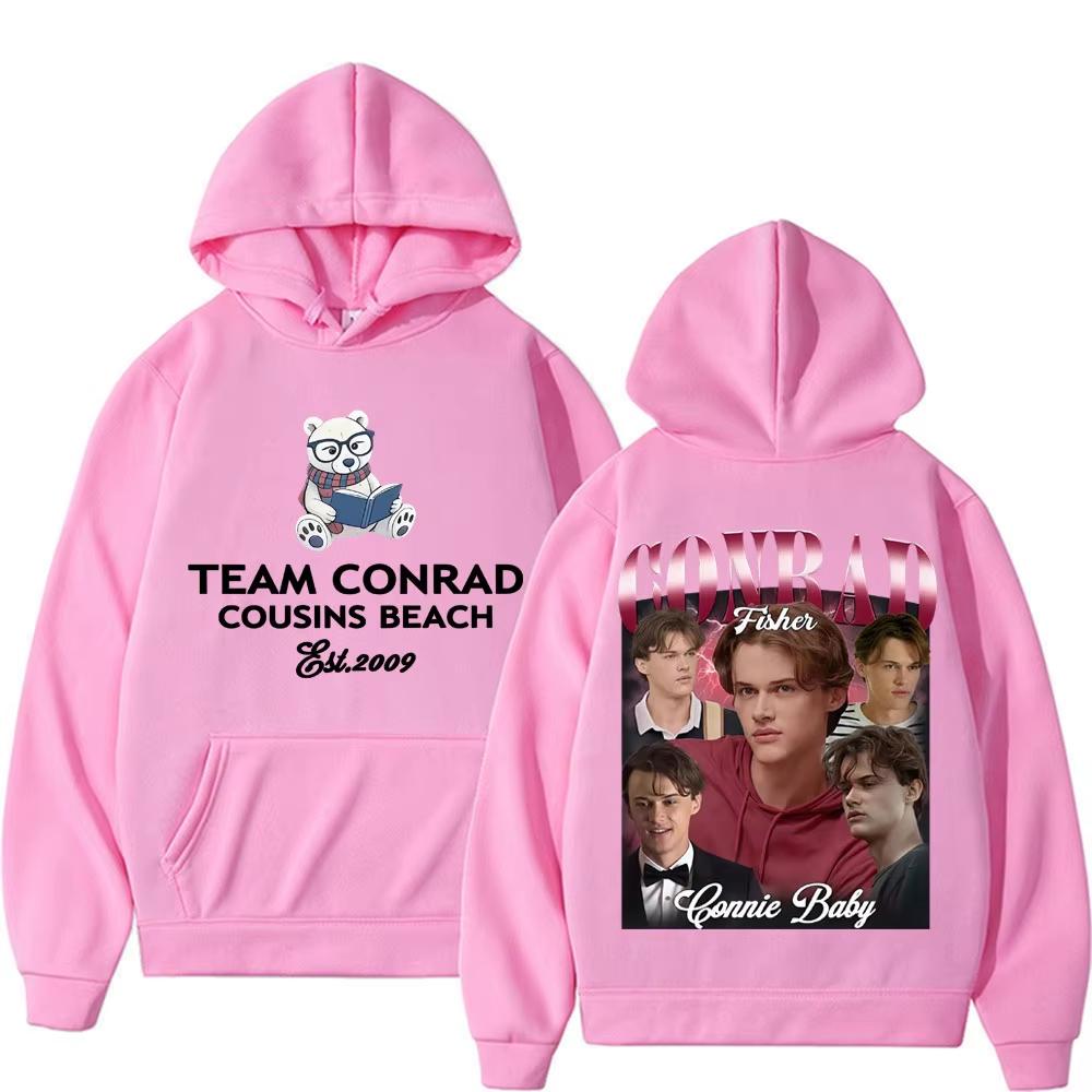 Team Conrad Cousins Beach Hoodie Summer I Turned Pretty Hoodies Fashion Fashion Print Long Sleeve Unisex Casual Print sweatshirt Fashion Oversized