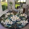 1pc Luxe Botanical Yin Yang Printed Chair Rug for Home Office Use, Living Room Kitchen Game Room Round Carpet