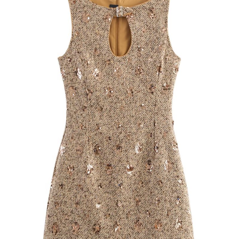 Jnleaog Autumn New Women Clothes Western Style French Style Design Sequin Graceful Dress