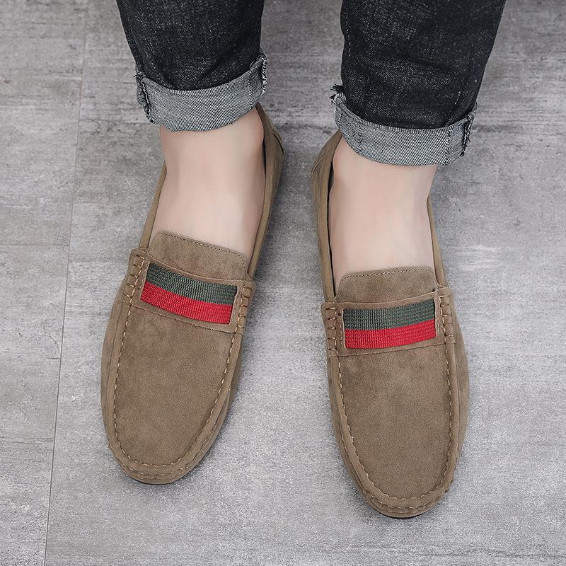 

Летняя новая мужская обувь Обувь Doudou мужская прямая трансляция взрыв хай-энд повседневная кожаная обувь закрывающая стопу мягкая подошва удобная британская матовая 44 хаки