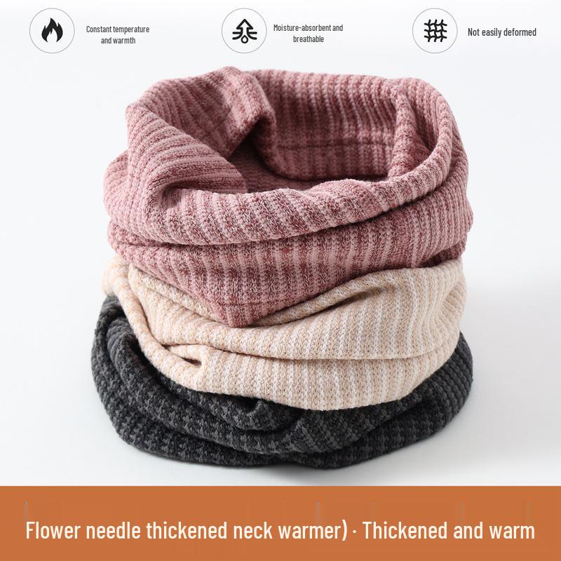Unisex Strickschal aus Effektgarn – Dicker warmer Winter-Nackenwärmer & Überziehschal