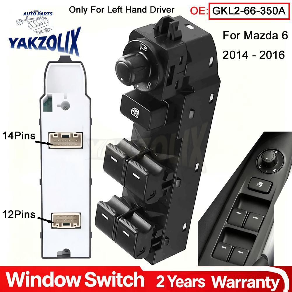 Left Right For Mazda 6 2014 2015 2016 LHD RHD Power Window Master Switch GKL2-66-350A GKL266350A GKH2-66-350A GKM2-66-350A