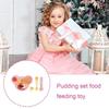 Role Play Play House Toys Early Education Pudding Feeding Set Food Feeding Toys  Desktop Ornament