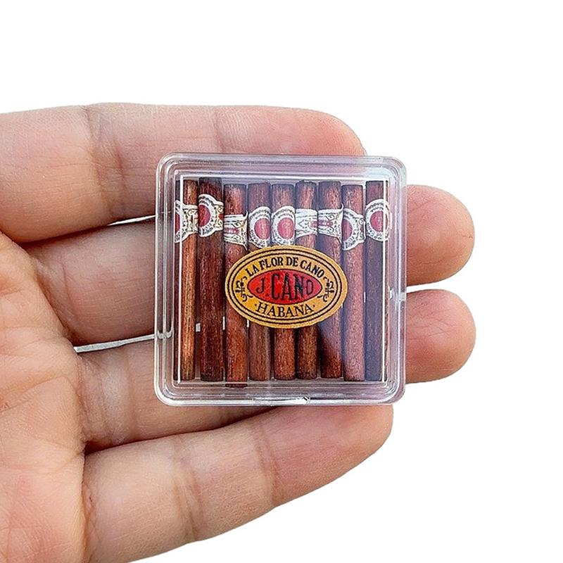 1/12 Dollhouse Miniature Cigar Case Doll Home Decoration Dolls House Micro Scene Photo Props Pretend Play Toy