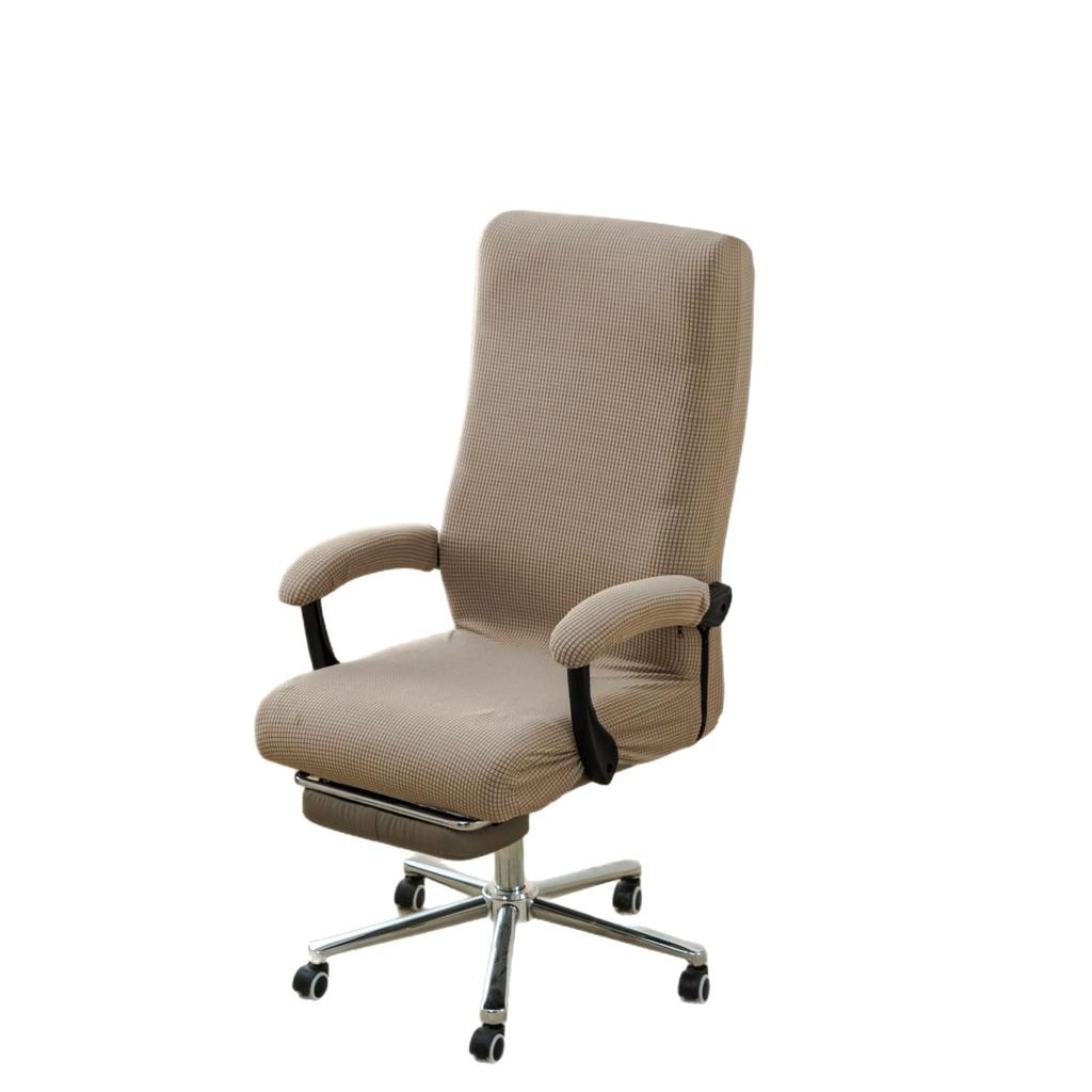 Thickened Corn Kernels Elastic Office Chair Cover Boss Chair Combination 3-Piece Set One-Piece Zipper Swivel Chair Cover Washable