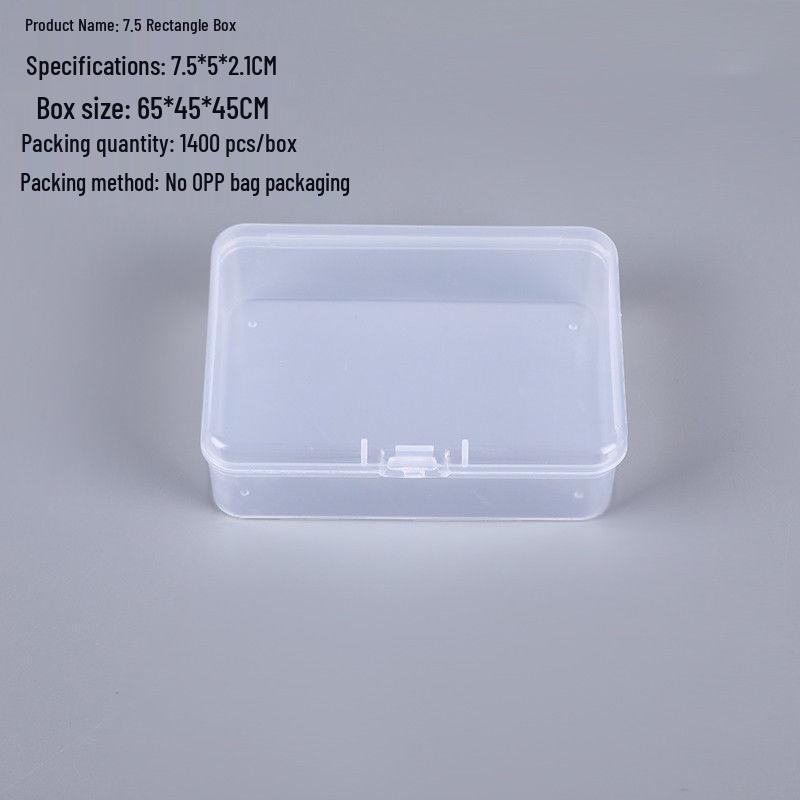 Rectangular Transparent PP Plastic Storage Box for Stationery, Cards, Hardware, Jewelry, and Fishing Gear