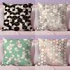 Hexagon Marble Pattern Cushion Cover Plush Fabric Soft Double-Sided Printed Sofa Warm Winter Home Gift Pillow Cover