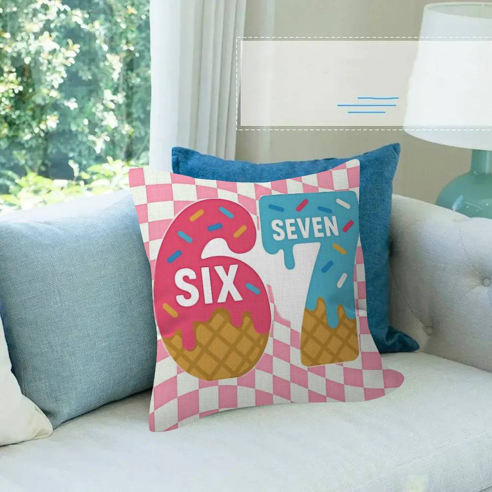 Cartoon Sechs Sieben Kissen Kissenbezug Kissenbezug Wohnzimmer Sofa Heimdeko Individuell