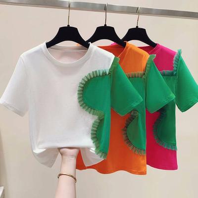 Damen Sommer Oversized Lässige Oberteile Design Temperament T-Shirt