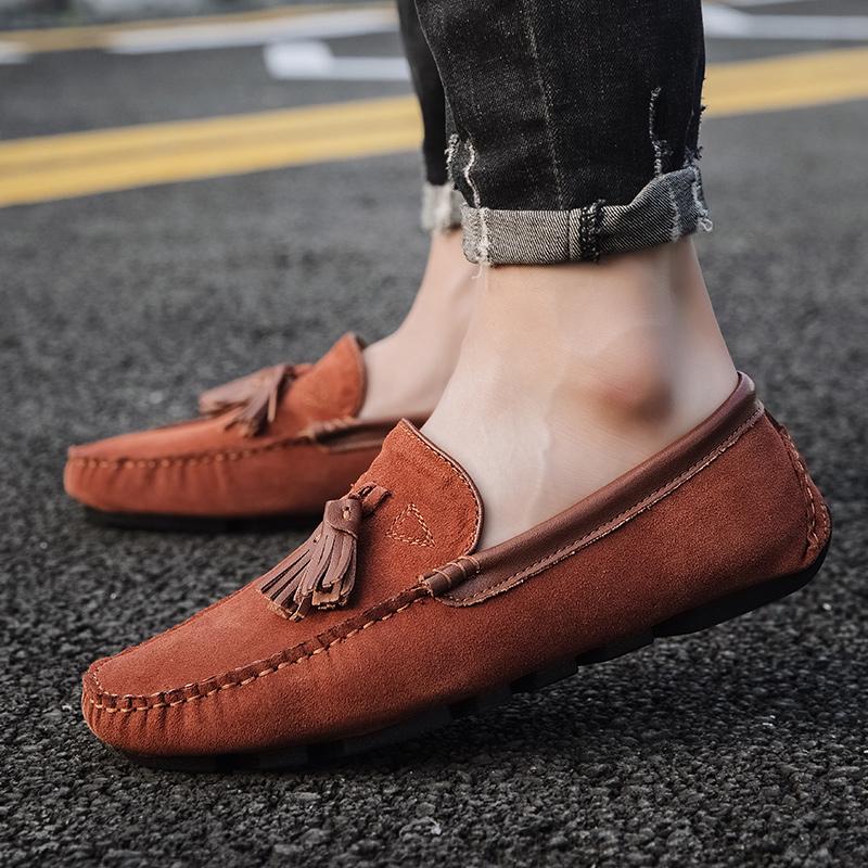 Golden Sapling Business Man Loafers Retro Leather Men's Casual Shoes Office Formal Flats Leisure Social Shoe Male Party Moccasin