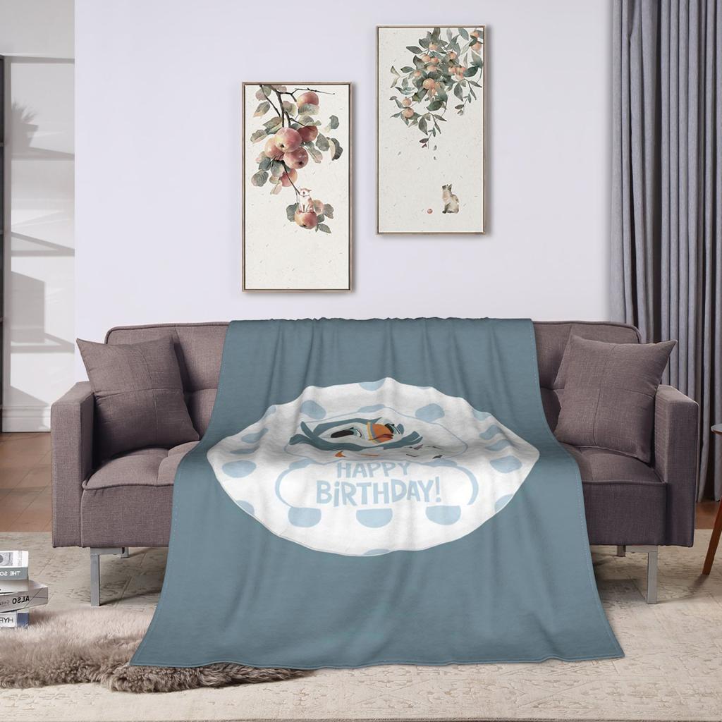 Puffins Rocks Plush Blankets Students Flannel Throw Blanket For Home Decor Soft Warm Design Quality Bedspread Birthday Present