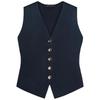 Zaprha 2025 Summer New Simple and Versatile Plain Stitch V-neck Sleeveless Vest-Style Top Vest 4192003