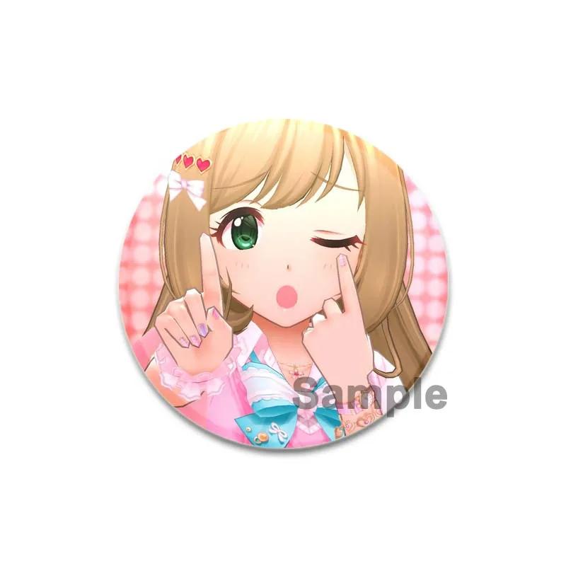 

32/44/58 мм Иконы Idolmster Брошь Круглая Милая Мультяшная Значок Амами Харука Хошии Мики Булавки для Рюкзака Подарочный Аксессуар 32mm