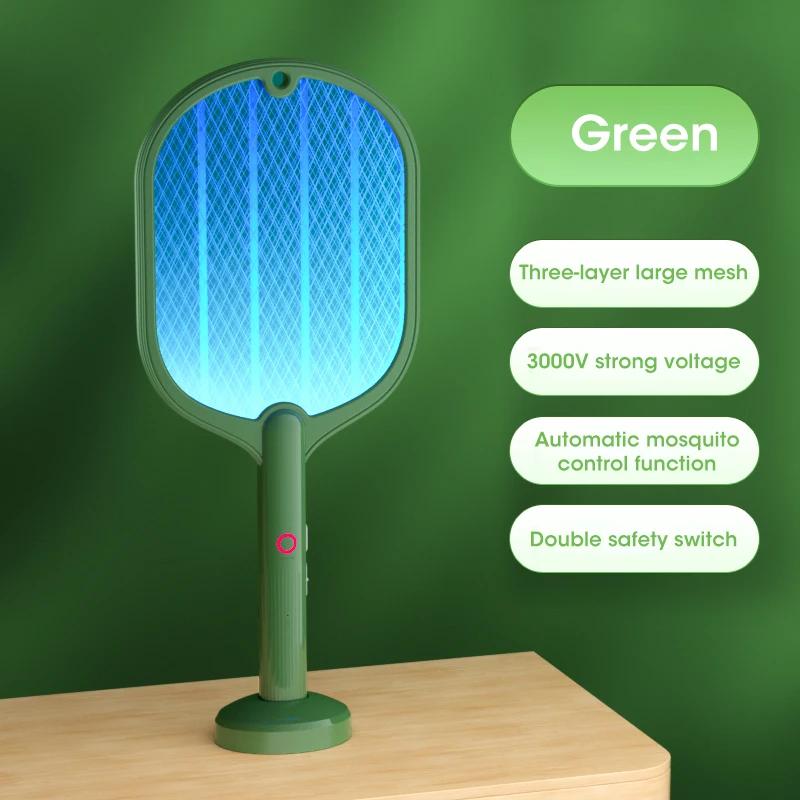 

Складная электрическая мухобойка для уничтожения комаров с зарядкой через USB, лампа-убийца комаров с ультрафиолетовым светом, ручная мухобойка для спальни летом