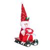 Christmas Desktop Ornament Featuring Santa Claus Sleigh with Persent Bag Doll for Window Decoration Seasonal Holiday Decor