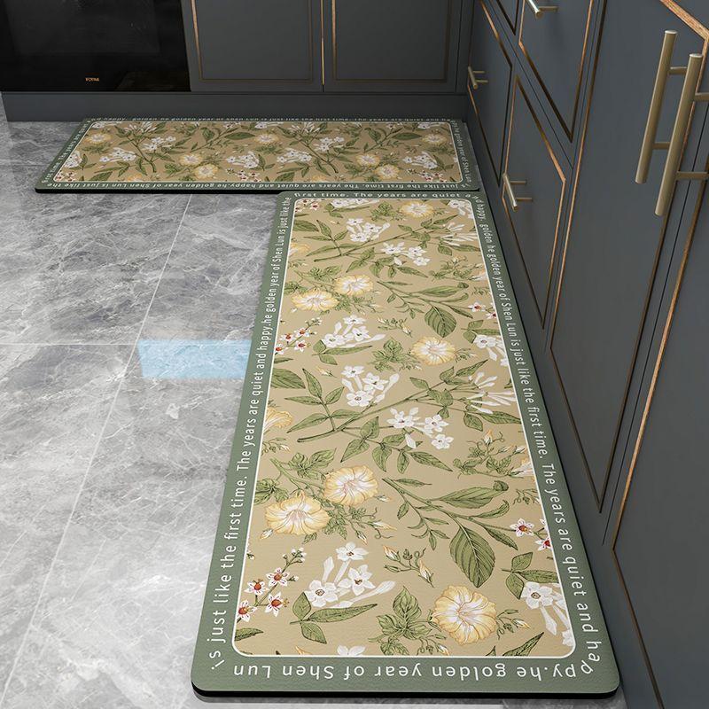 Super Absorbent Kitchen Floor Mat Diatom Mud Pad Bath Pad Anti-Slip Carpet Kitchen Mats Wipeable Wash Long Strip Carpet