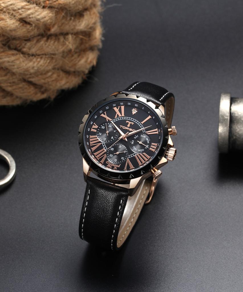 Toleuso T501M-Bbb Hyperion Multi Diamond Watch Metal Men'S Watch