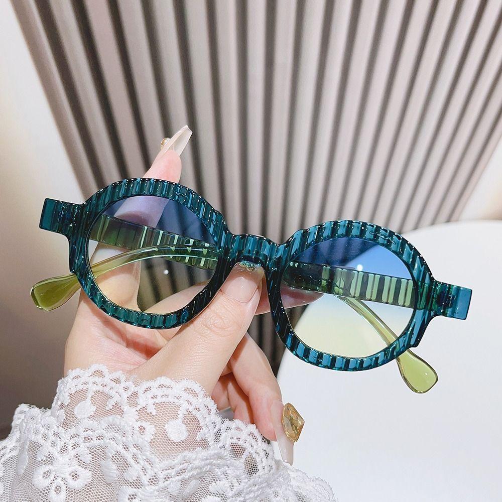 

Double Color Round Sunglasses Trending Gradient Sun Glasses Retro Y2K Eyewear for Women & Men