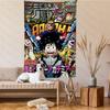 My Hero AAcademia Deku Anime Tapestry Hippie Flower Wall Carpets Dorm Decor Cheap Hippie Wall Hanging Living Room Tapestry