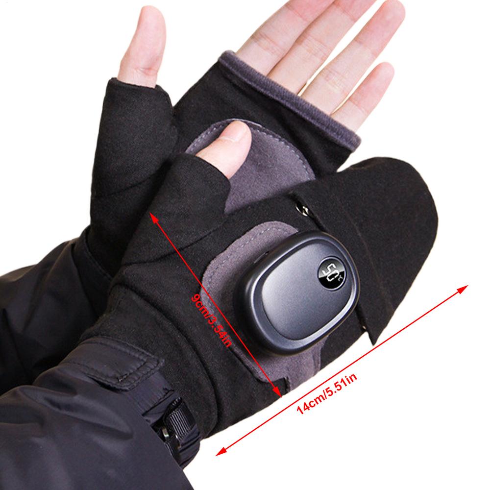 

Перчатки с подогревом для мужчин Мужские Женские USB Беспалые Зимние Перчатки с подогревом USB Грелка для рук Перчатки для печати, езды на велосипеде, катания на лыжах с 3 чёрный