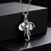 Fashion Unique Design Elephant Pendants Necklace Silver Color Stainless Steel Charm Necklace for Men Punk Chic Jewelry Gifts
